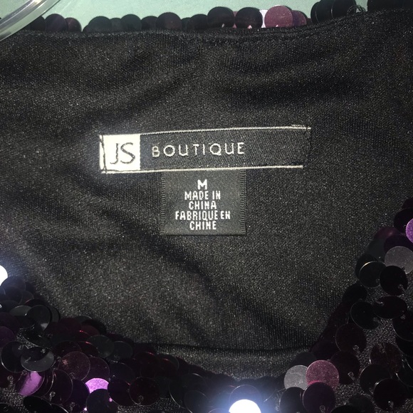 NWOT Sexy Sequin Top -stretchy - Picture 5 of 5